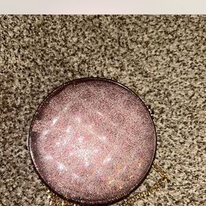Glittery Pink Round Clutch